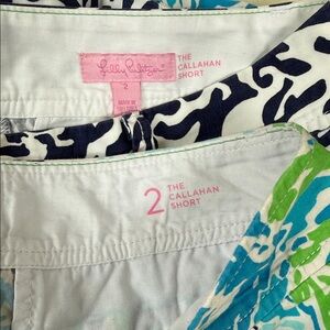 Lilly Pulitzer Callahan Shorts size 2 (lot of 2)